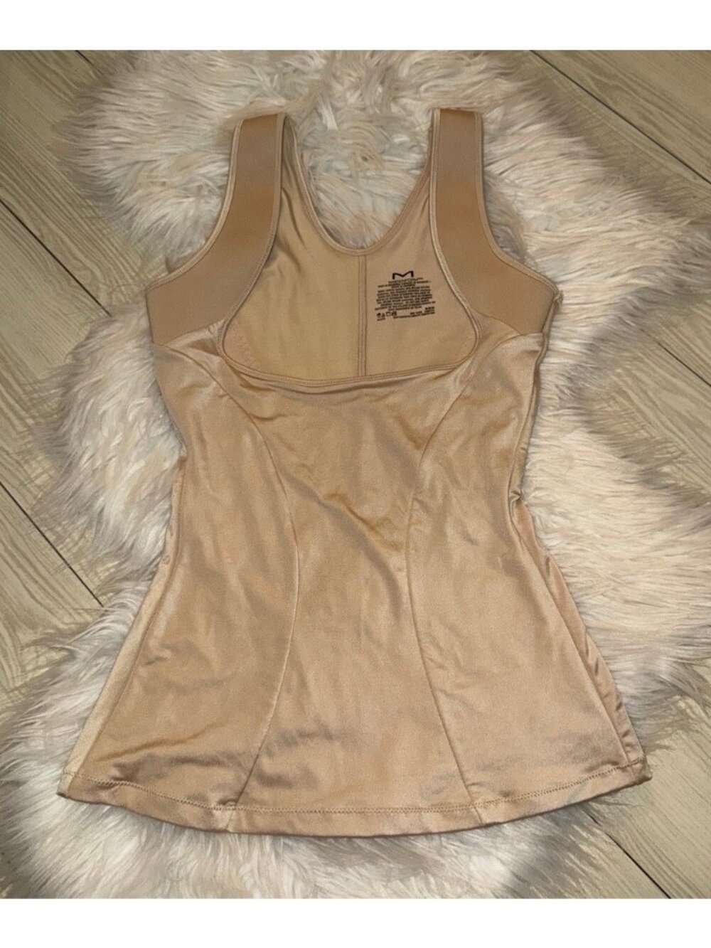 Maidenform 00374 Wear Your Own Bra Shapewear Torsette Cami Tank Top M Beige
